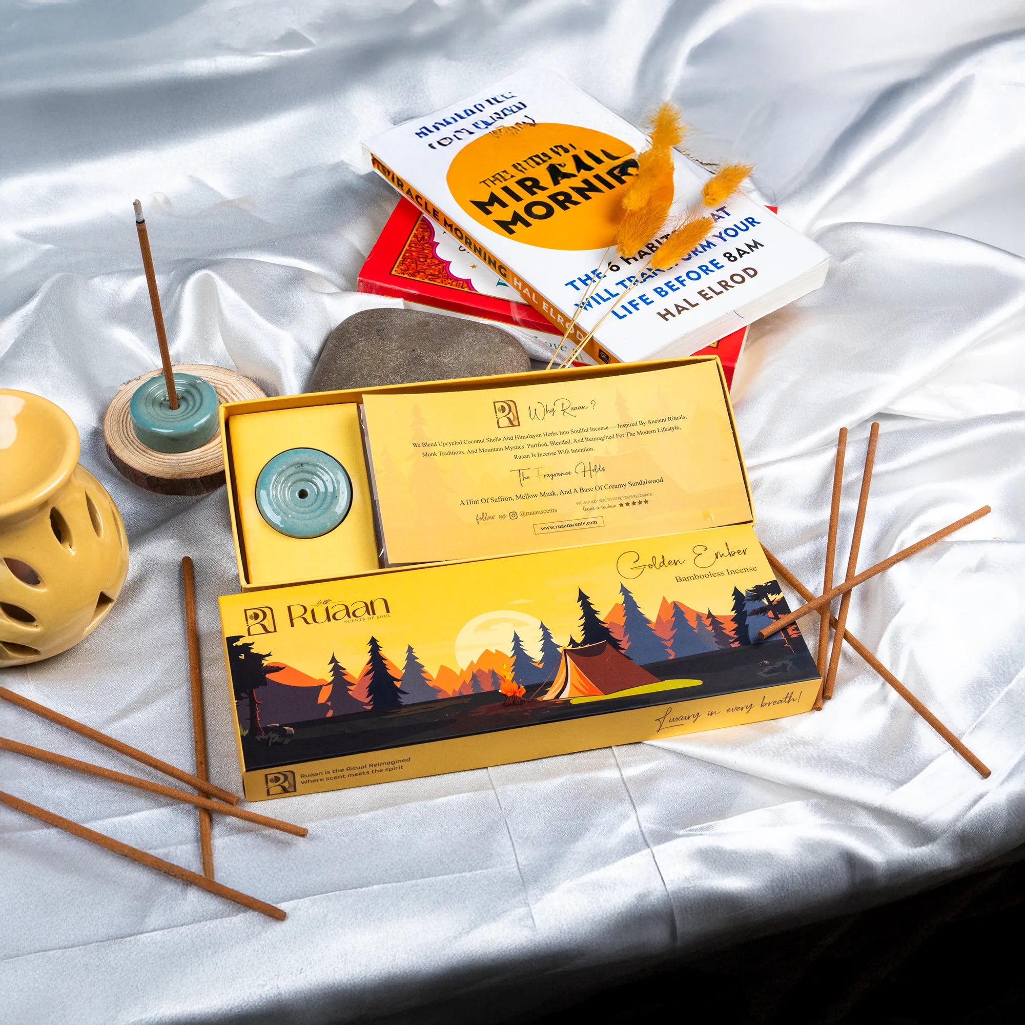 Golden Ember & Secret Petals Bambooless Incense Sticks Combo