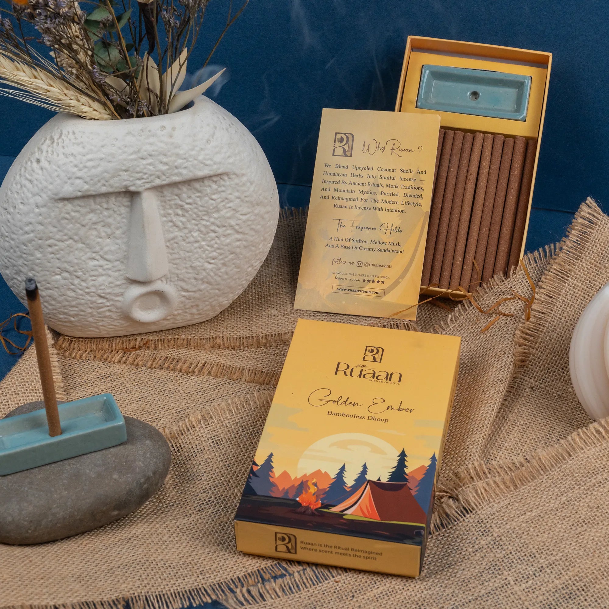 Golden Ember Bambooless Dhoop Sticks